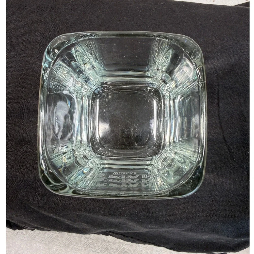 Defiant Whisky Square Rocks Glass Etched Logo Clear Heavy Base Barware 4in